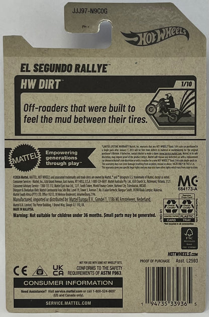 Hot Wheels El Segundo Rallye Black/ Red 145/250 HW Dirt 1/10