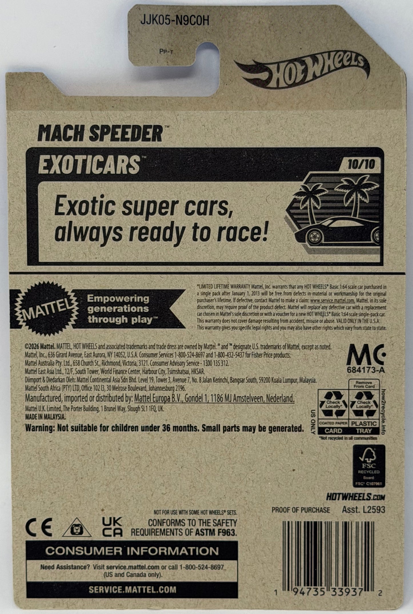 Hot Wheels Mach Speeder 158/250 Exoticars 10/10