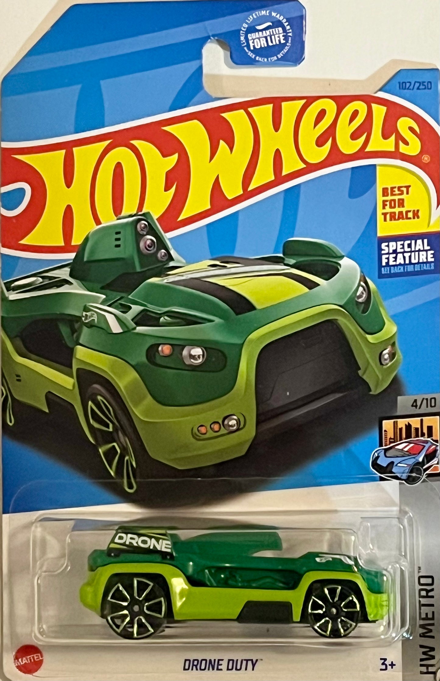Hot Wheels Drone Duty Green 102/250 HW METRO 4/10