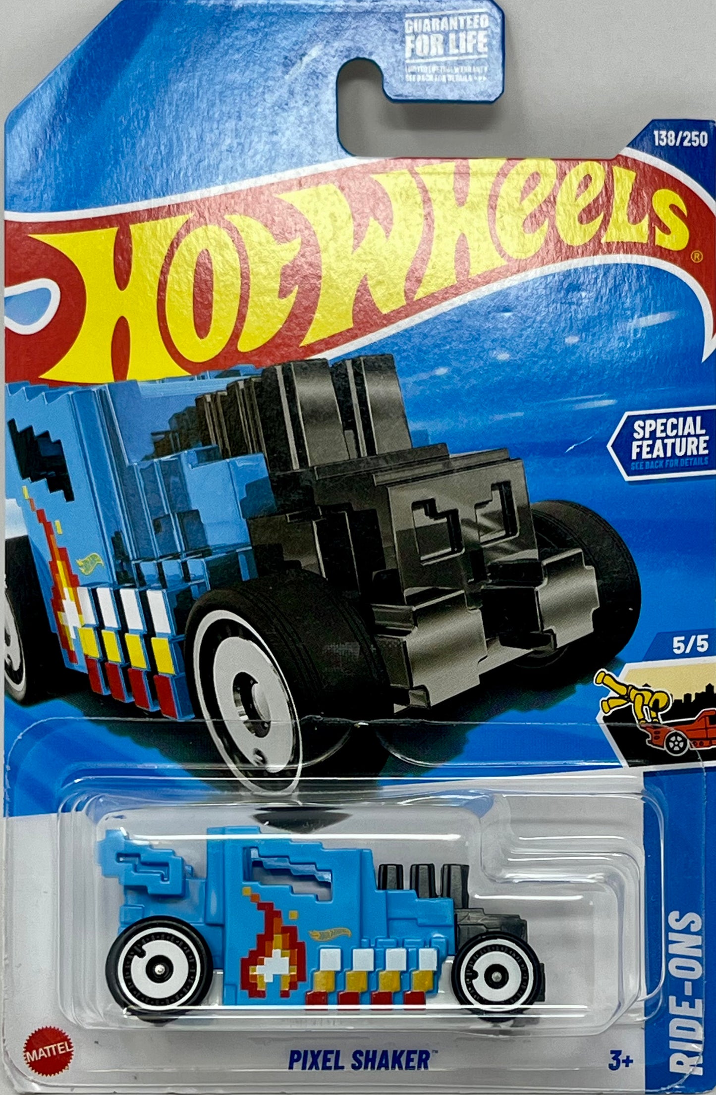 Hot Wheels Pixel Shaker Light Blue 138/250 Ride Ons 5/5 Special Features
