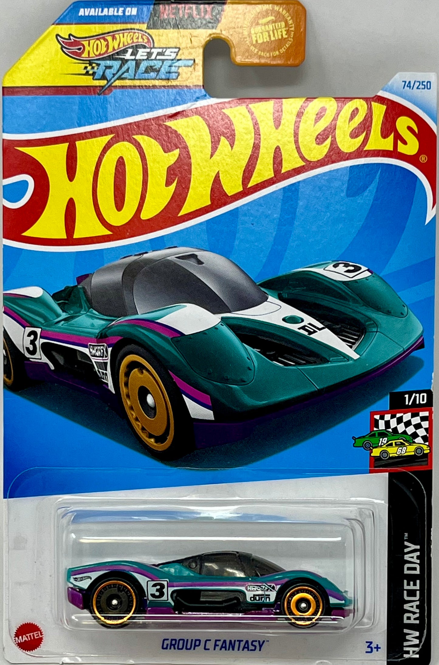 Hot Wheels Group C Fantasy Teal 74/250 HW Race Day 1/10