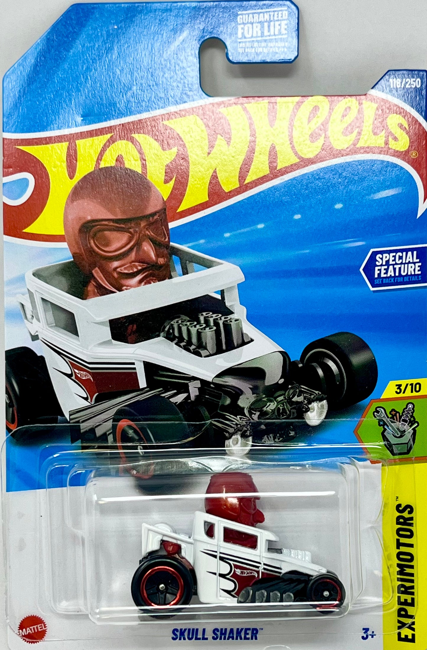 Hot Wheels Skull Shaker White 118/250 Experimotors 3/10 Special Feature