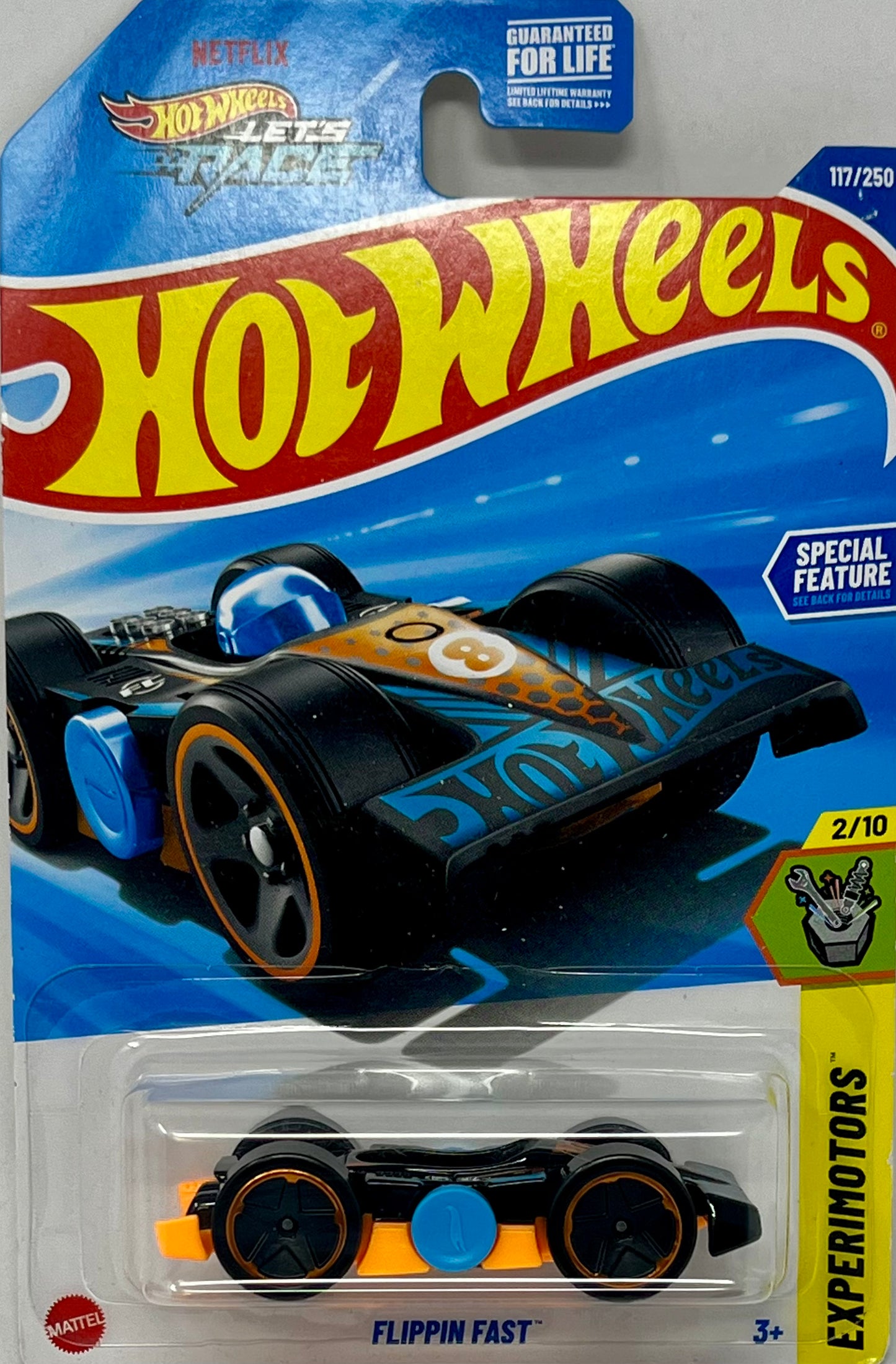 Hot Wheels Flippin Fast Black/Orange 117/250 Experimotors 2/10 Special Feature