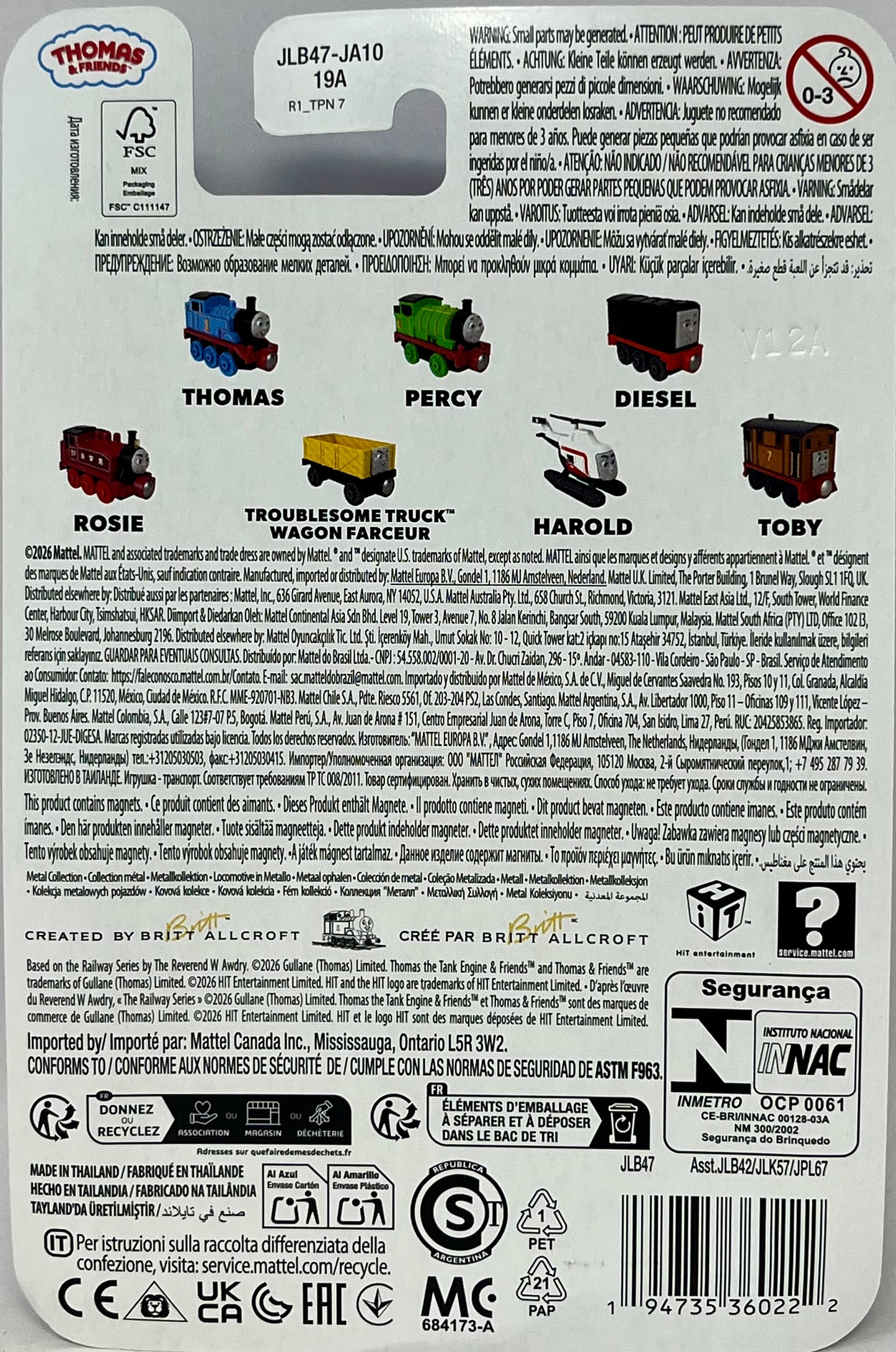 Thomas & Friends TROUBLESOME TRUCK by Fisher Price Die-Cast Push-Around Toy Train Engine