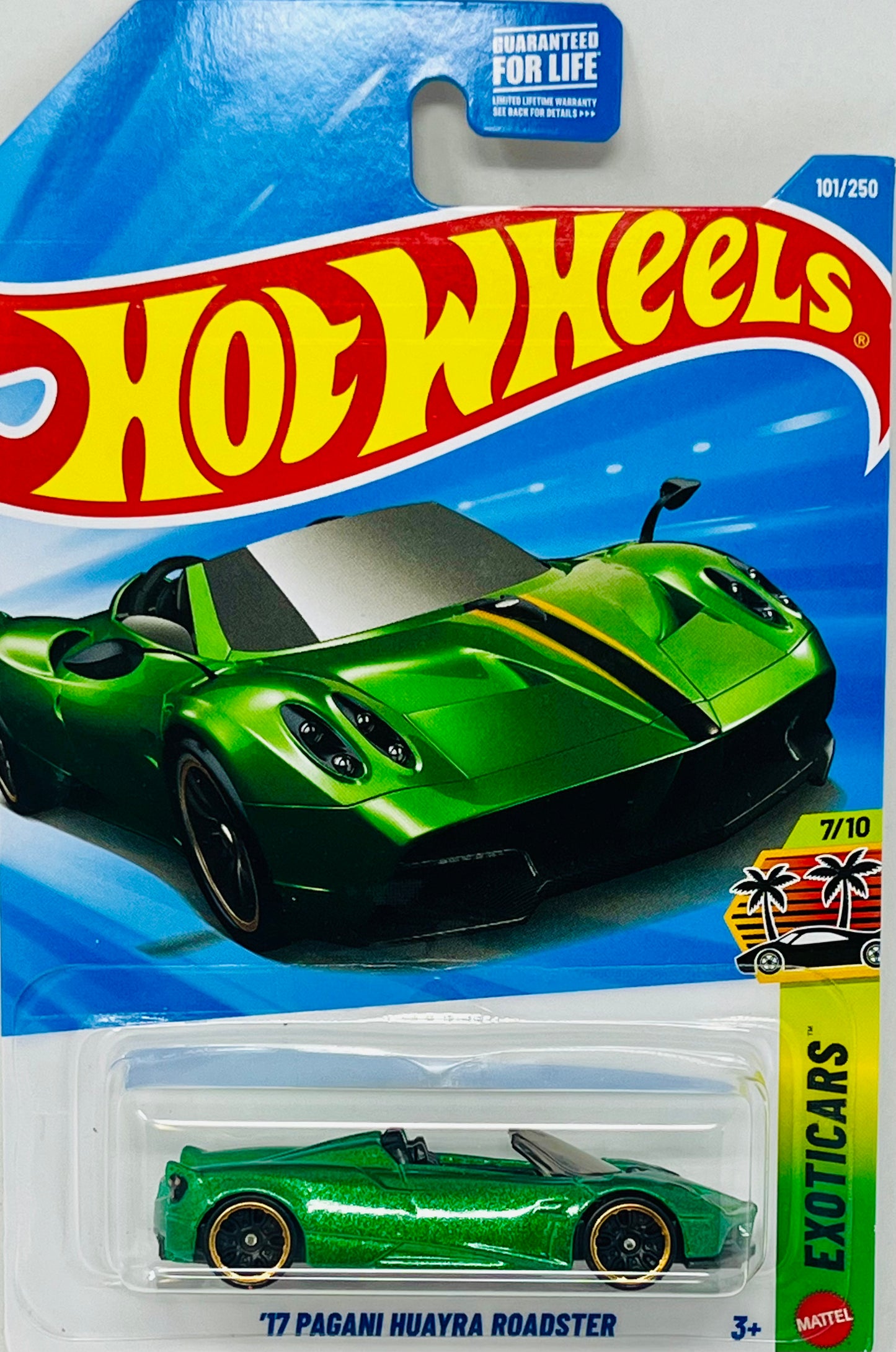 Hot Wheels ‘17 Pagani Huayra Roadster Green 101/250 Exotics 7/10