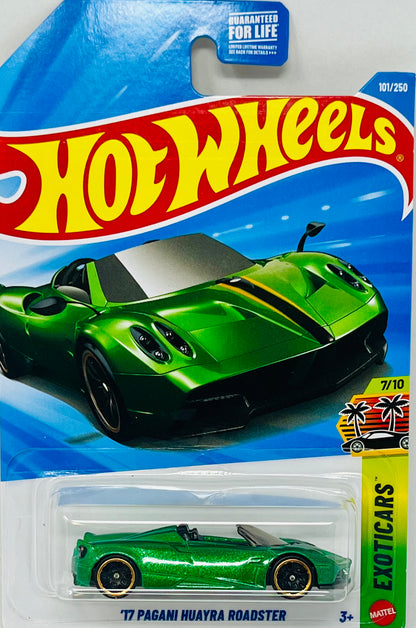 Hot Wheels ‘17 Pagani Huayra Roadster Green 101/250 Exotics 7/10