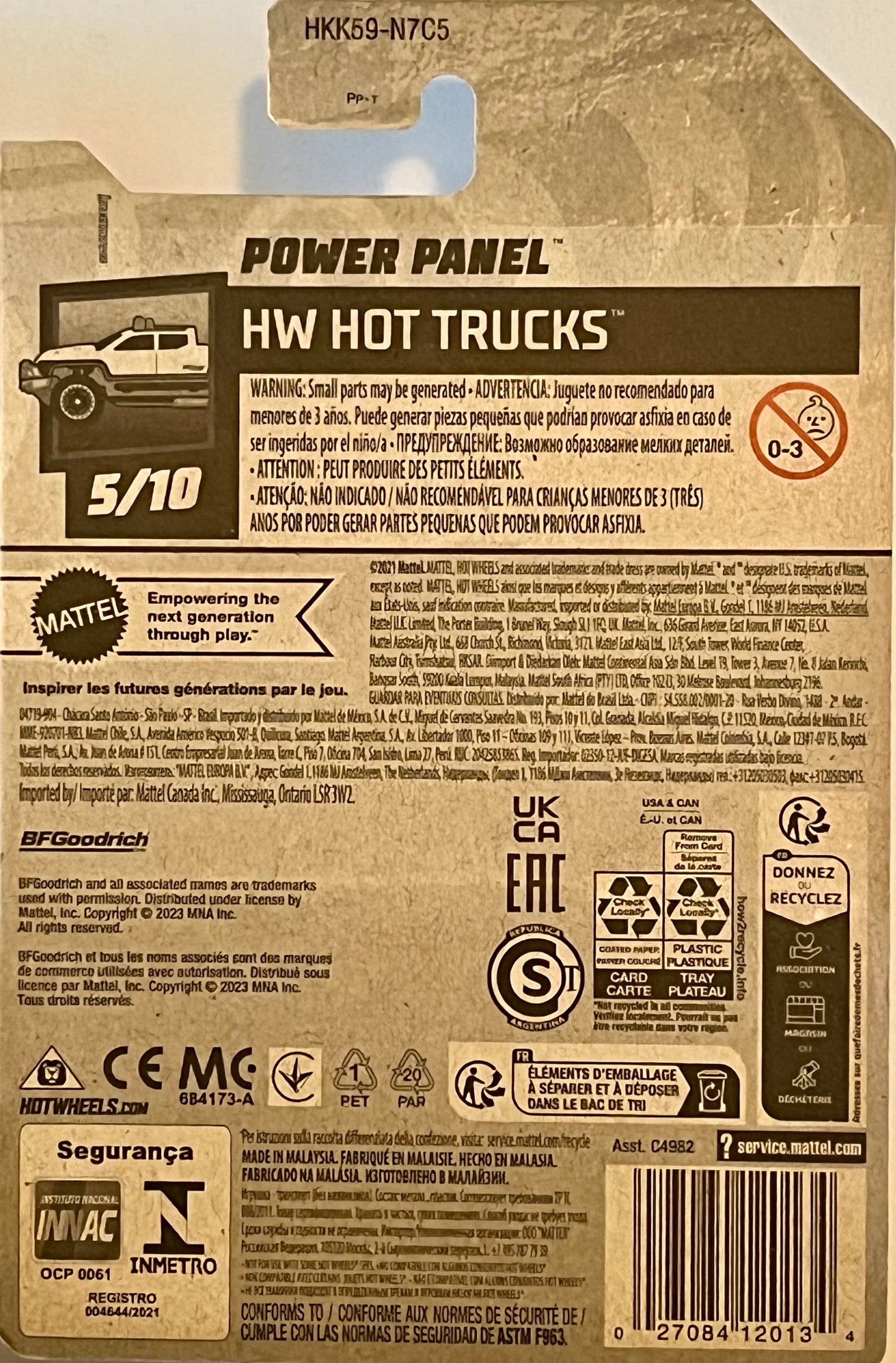 Hot Wheels Power Panel Purple 189/250 HW Hot Trucks 5/10