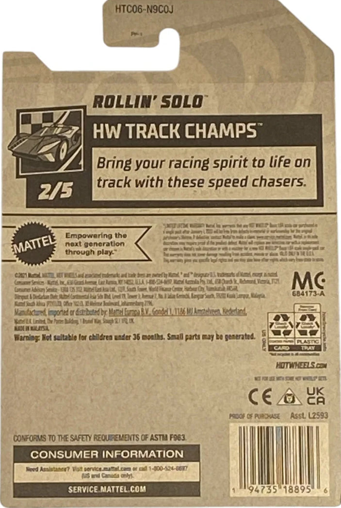 Hot Wheels Rollin' Solo Purple & Blue 154/250 HW Track Champs Series 2/5