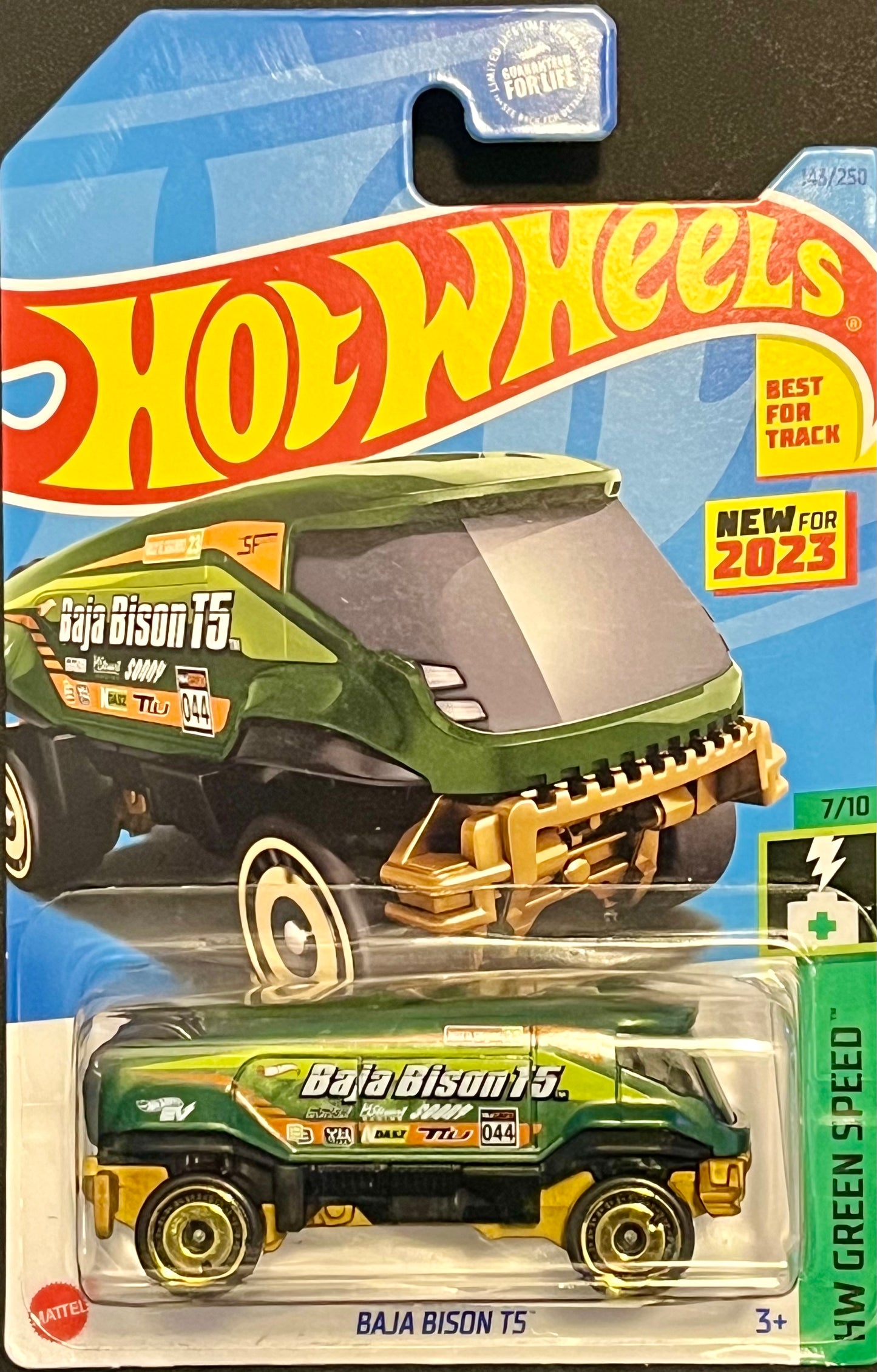 Hot Wheels Baja Bison T5 Green 143/250 HW Green Speed 7/10