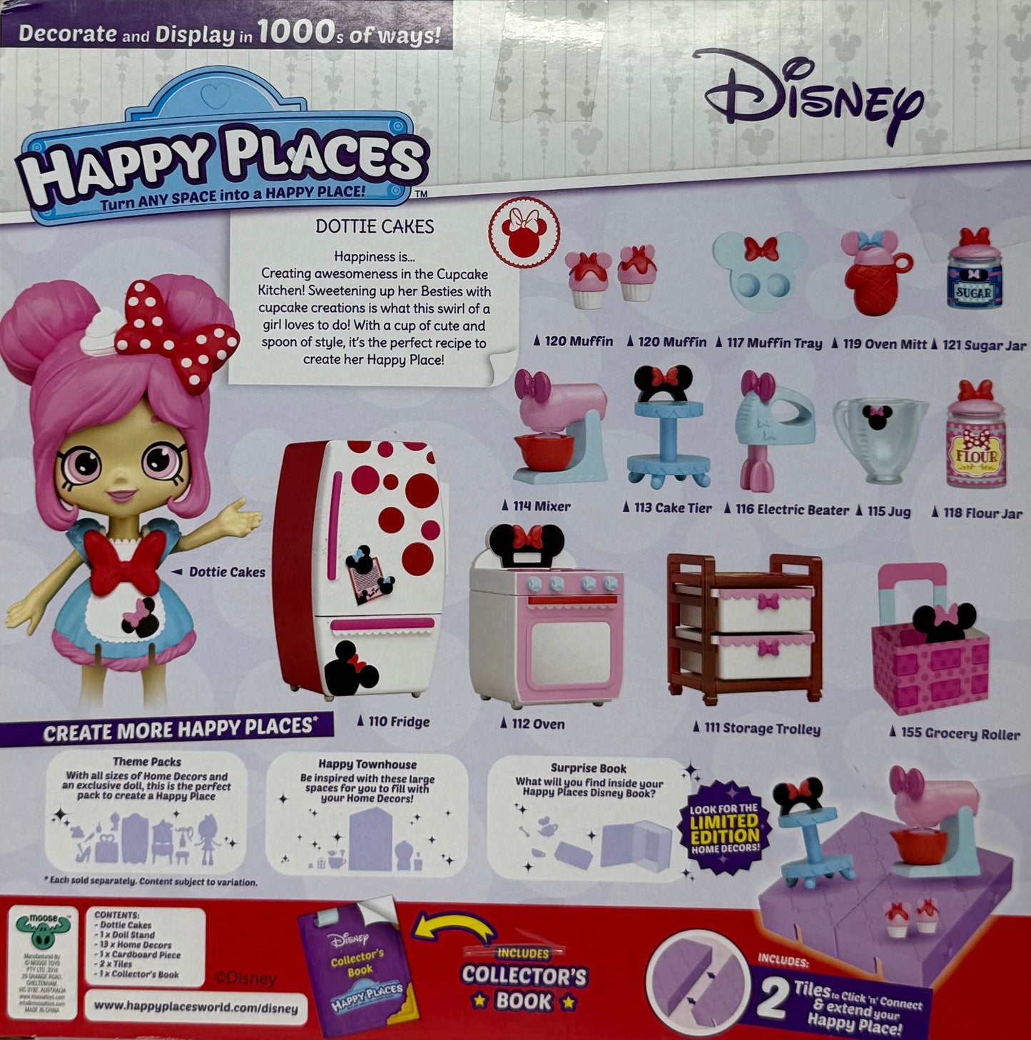 Shopkins Happy Places Disney Season 1 Minnie Mouse Cupcake Kitchen Theme Pack