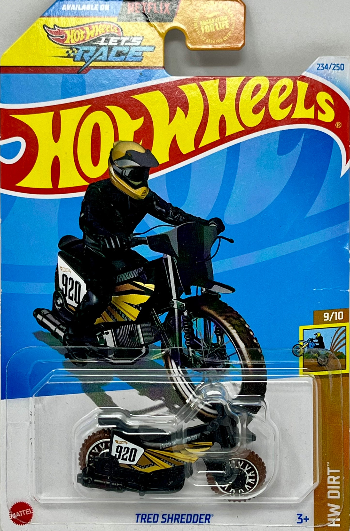 Hot Wheels Let’s Race Tred Shredder Black & Gold 234/250 HW Dirt 9/10
