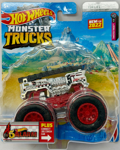 Hot Wheels Monster Trucks 5 Alarm White w/Fire Wheels