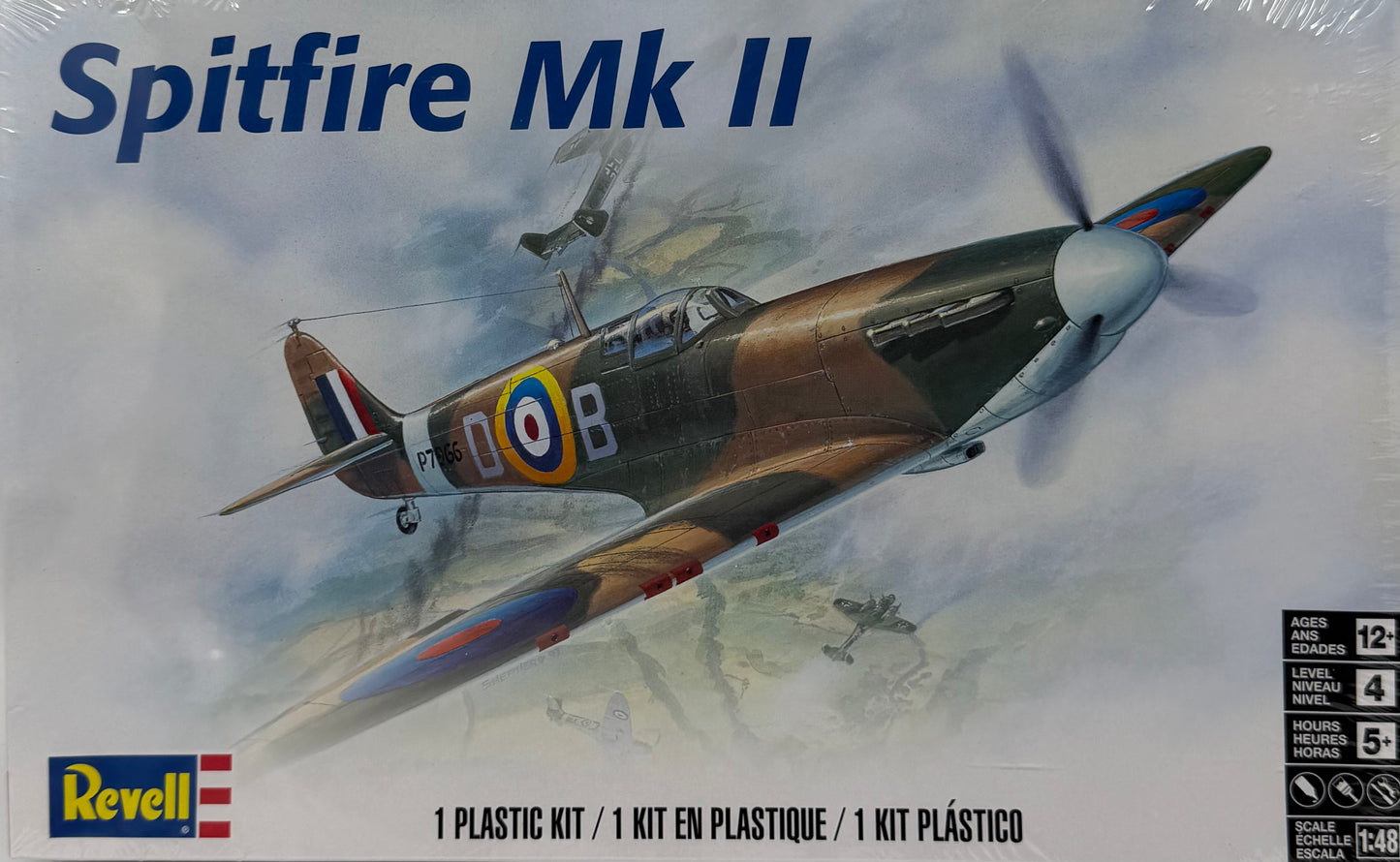 Revell 1:48 Spitfire MKII, Multi-Colored 1 Plastic Kit