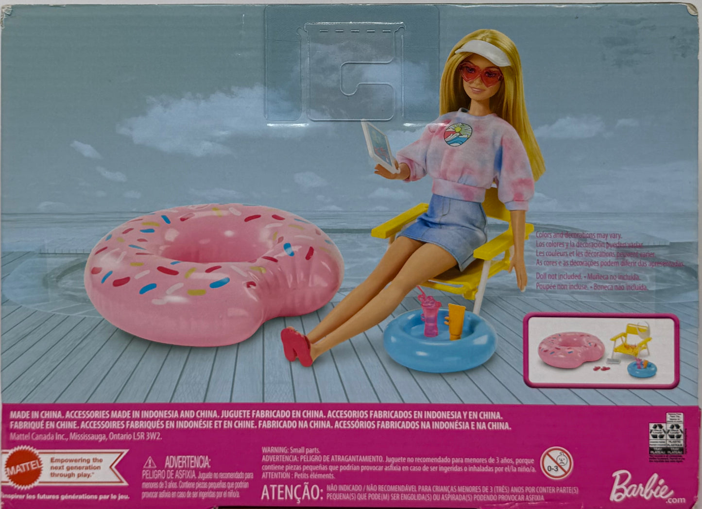 Barbie Poolside Playset With Donut Float