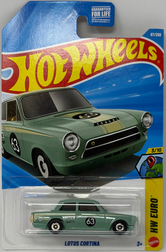 Hot Wheels Lotus Cortina Light Green #63 67/250 HW Euro 3/10