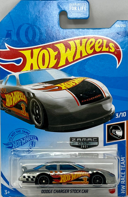 Hot Wheels Dodge Charger Stock Car ZAMAC 017 2021 194/250 HW Race Team 3/10