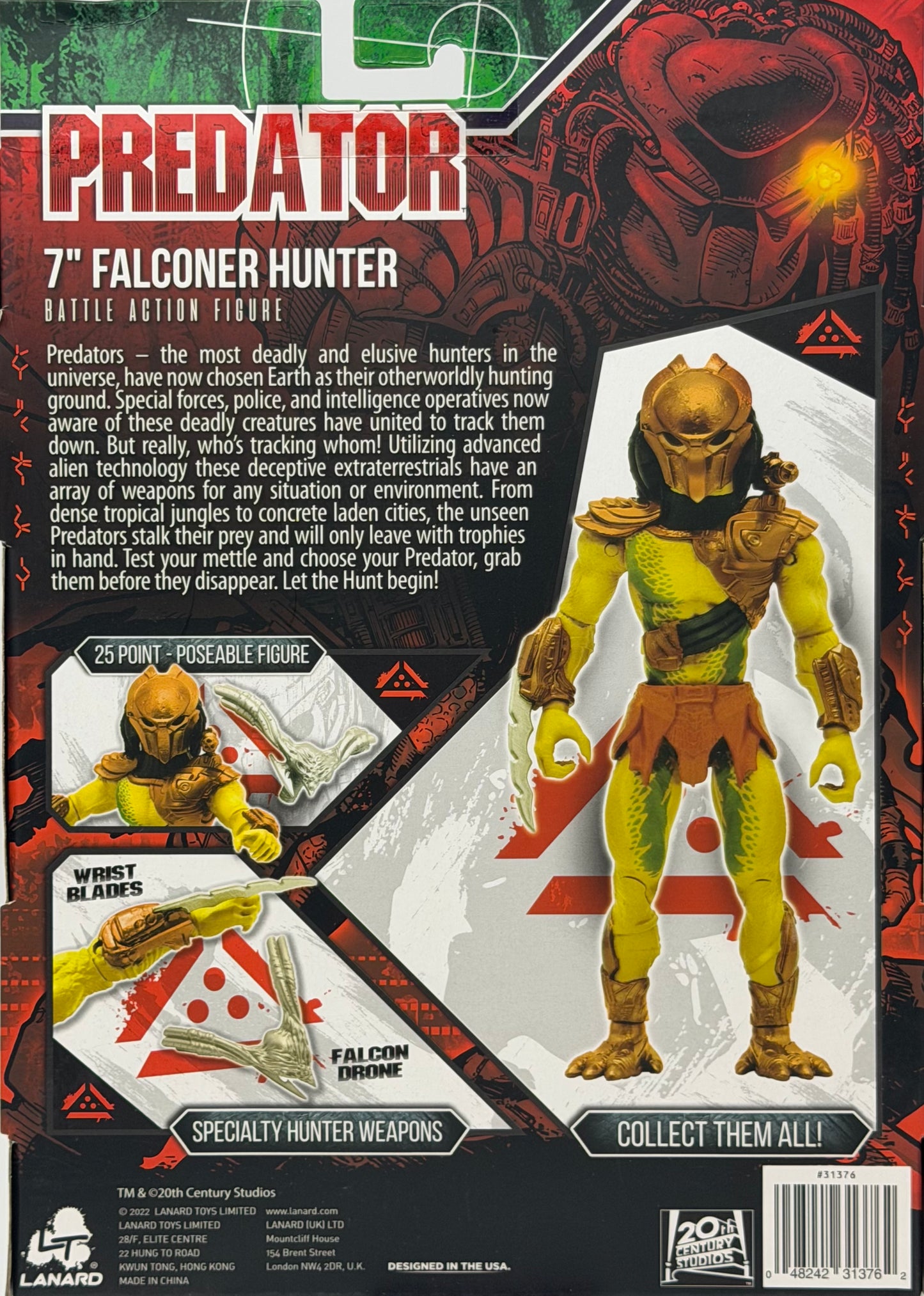 Predator Collection Hunter Series 7” Fully Poseable Figure Falcon Hunter