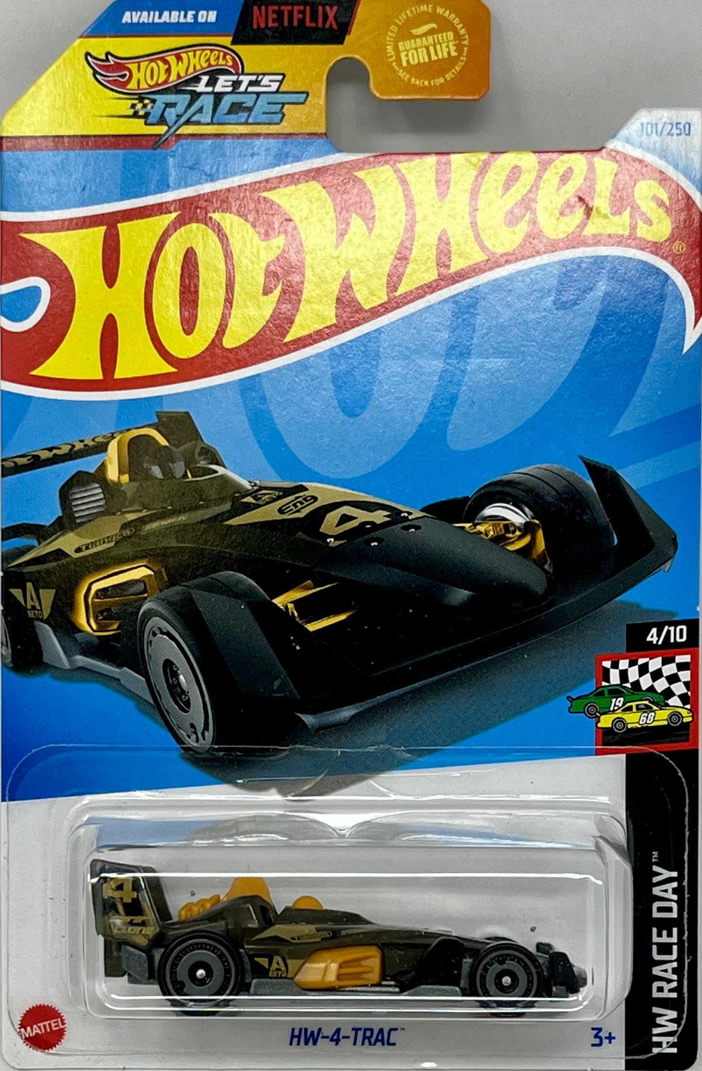 Hot Wheels Let’s Race HW-4-Trac Black & Gold 101/250 HW Race Day 4/10