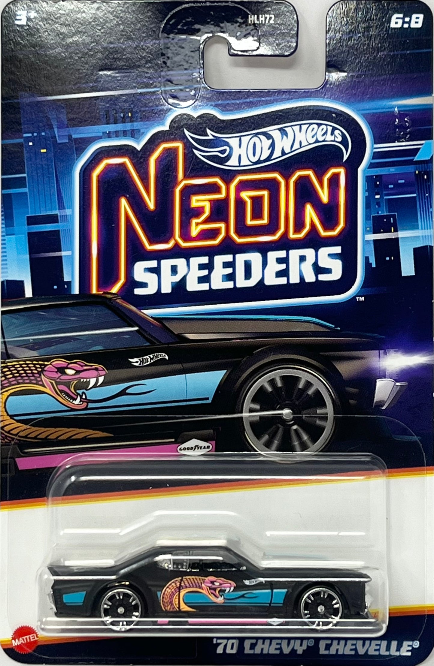 Hot Wheels Neon Speeders ‘70 Chevy Chevelle  With Snake Graphics