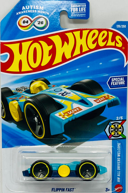 Hot Wheels Flipping Fast (Teal/Blue) 135/250 HW All Drivers Welcome 2/5