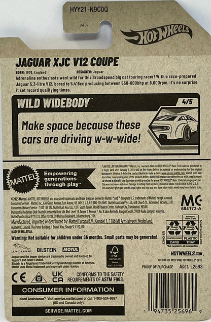 Hot Wheels Walmart Zamac Jaguar XJC V12 Coupe 238/250 Wild Widebody4/5