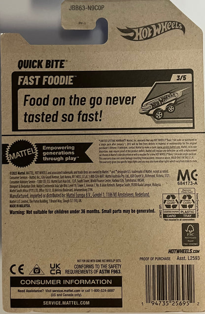 Hot Wheels Quick Bite, Fast Foodie 3/5 [Maroon/Fuego Fajitas] 149/250