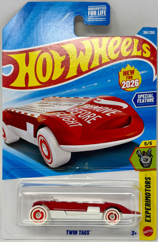 Hot Wheels Twin Tags Red 166/250 Experimotors 5/5