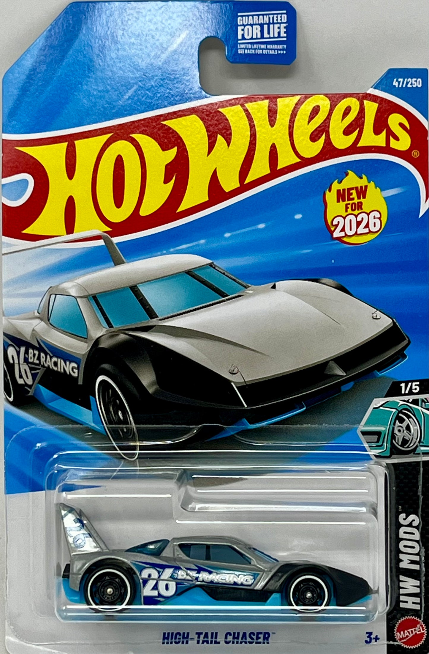 Hot Wheels High-Tail Chaser Gray / Blue 47/250 HW Mods 1/5