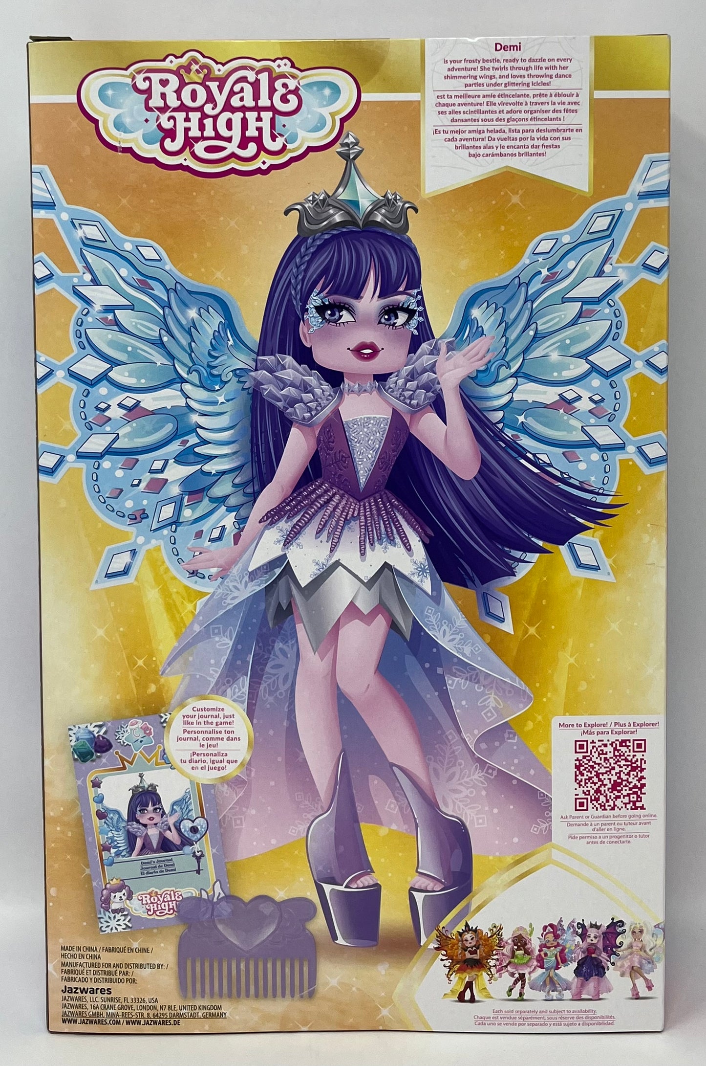 Royale High Series 2 Demi Doll [Ice Fairy, Fairy Journal, Comb & Virtual Item Code for Crystal Wings]