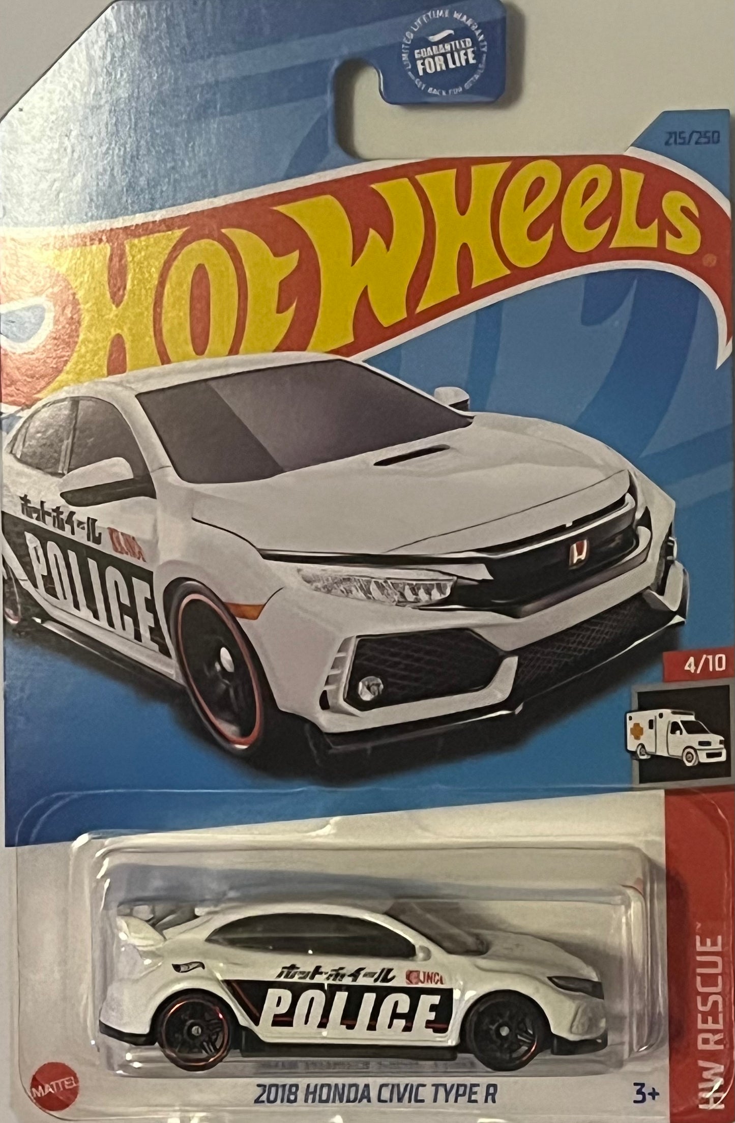 Hot Wheels 2018 Honda Civic Type R 215/250 HW Rescue 4/10