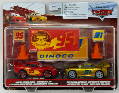 Disney Pixar Cars Road Trip Lightning McQueen & Rusteze DinocoCruz Ramirez Cruz 2-Pack