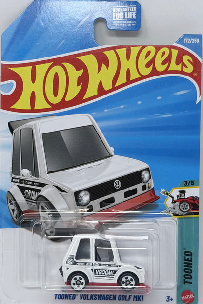 Hot Wheels Tooned Volkswagen Golf MK1 Black & White 172/250 Tooned 3/5