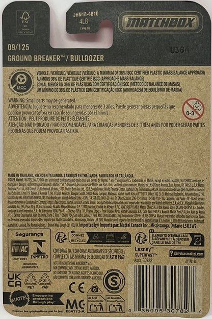 Matchbox Ground Breaker / Bulldozer Red 09/125