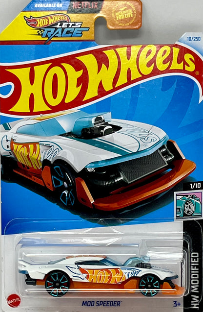 Hot Wheels Let’s Race Mod Speeder Orange & White 10/250 HW Modified 1/10