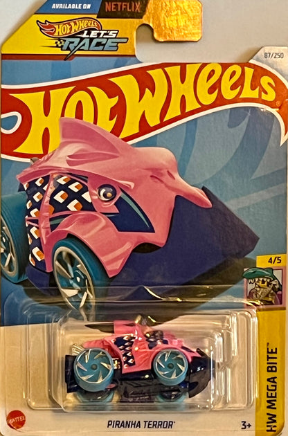 Hot Wheels Piranha Terror Pink 87/250 HW Mega Bite 4/5