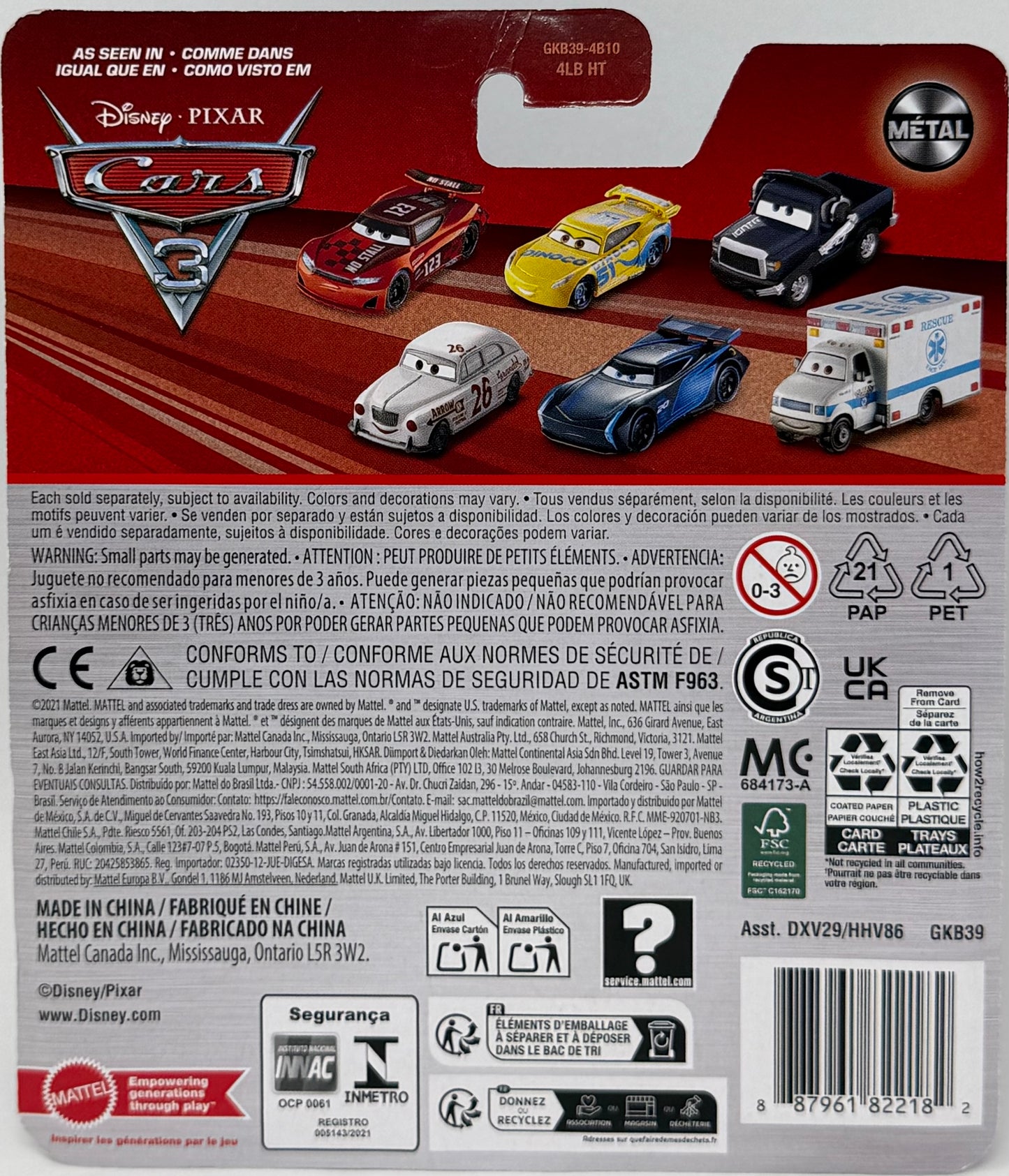 Disney Pixar Aaron Clocker #48 Cars 1:55 Scale Die-Cast