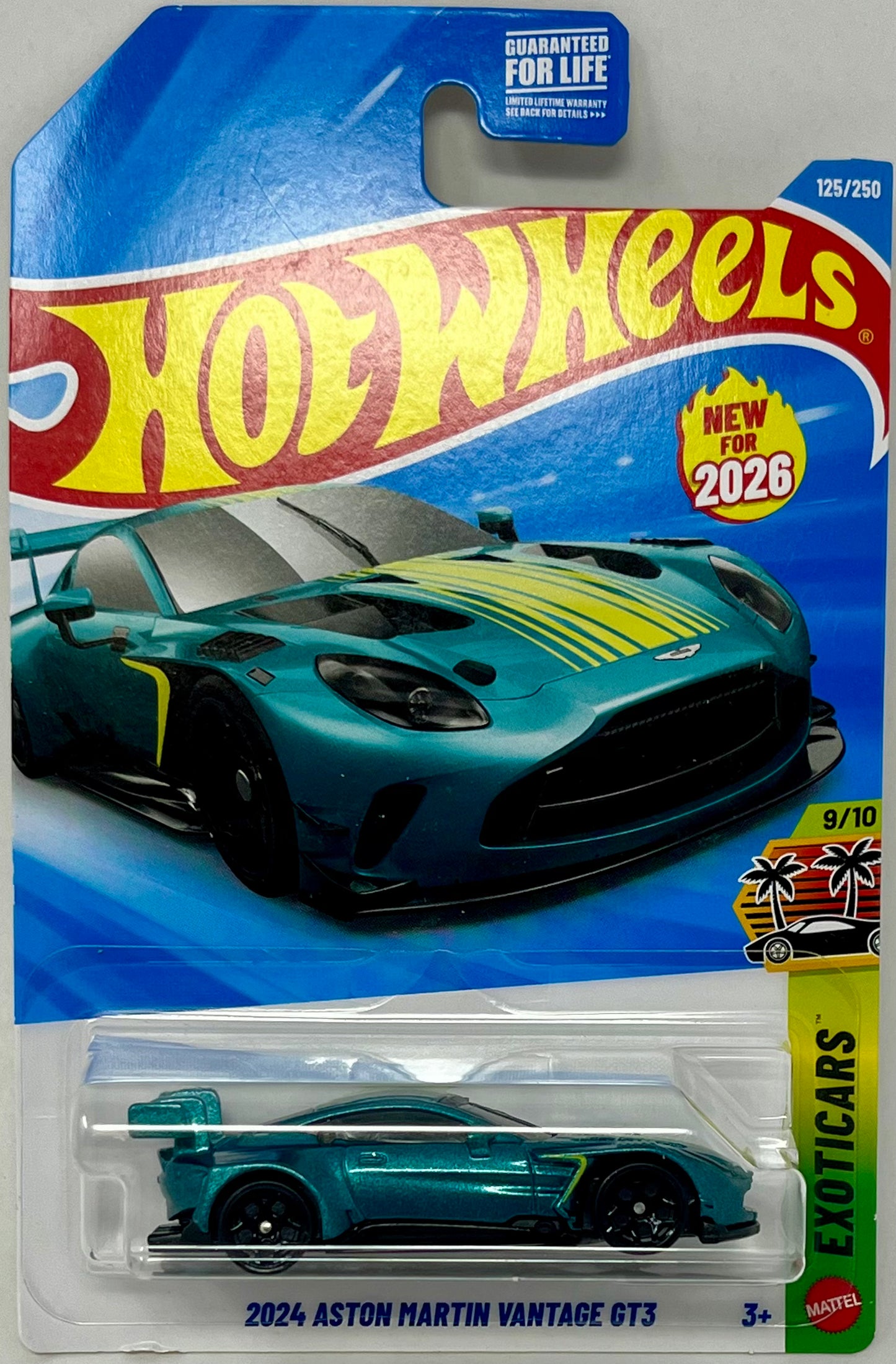 Hot Wheels 2024 Aston Martin Vantage GT3 Teal Green 125/250 Exoticars 9/10