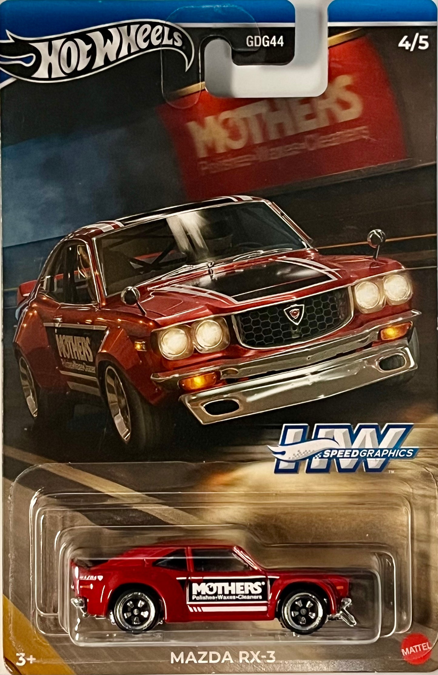 Hot Wheels Mazda RX-3 4/5 Speed Graphics “Mothers’”