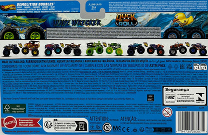 Hot Wheels Monster Trucks Wave Wrecker & Duck N’ Roll Demolition Doubles