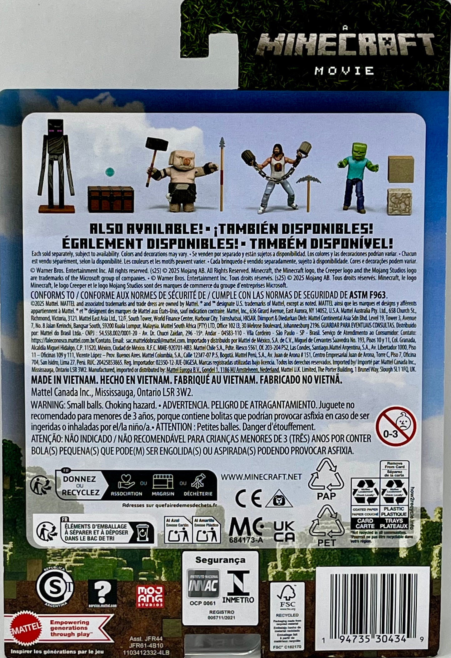 Mattel Minecraft Action Figure & Accessories Toy Set, Enderman