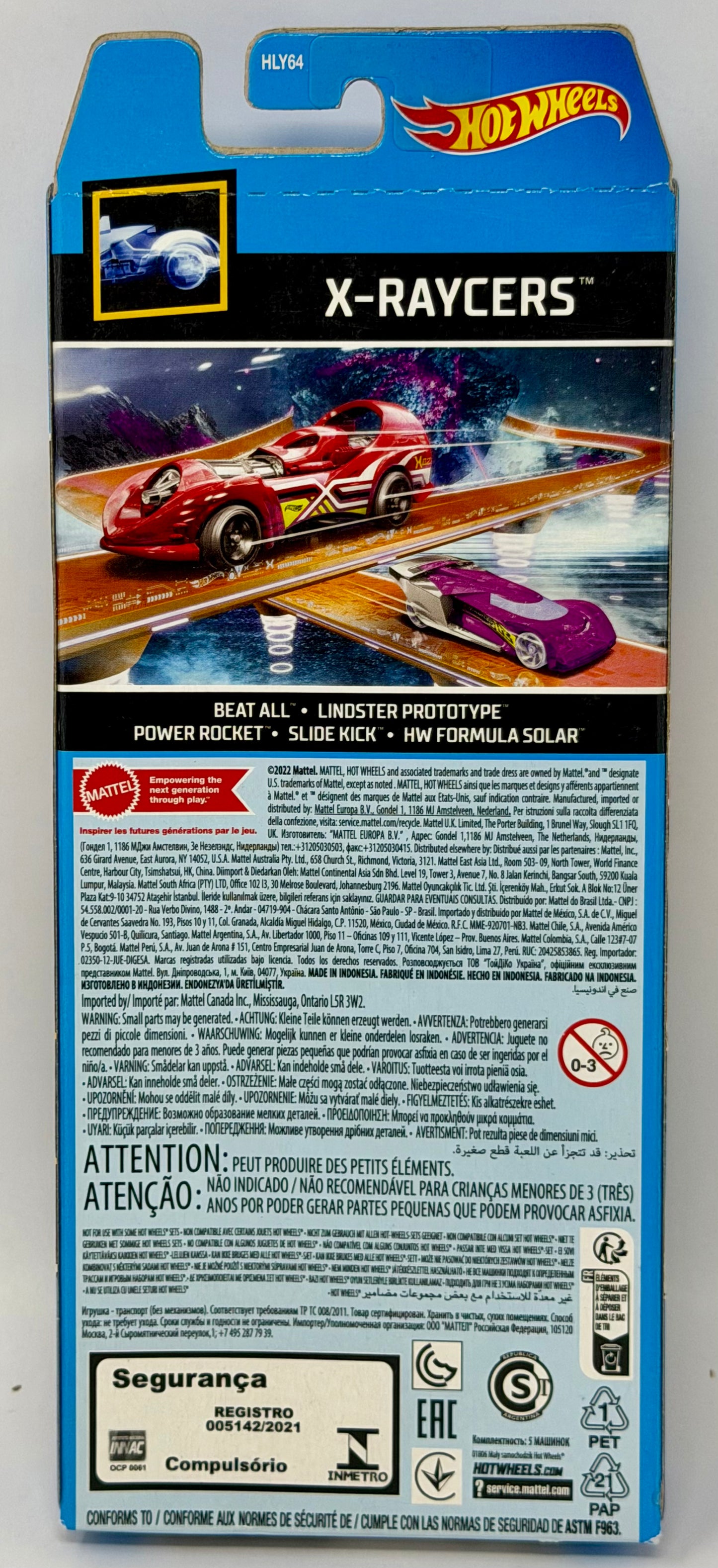 Hot Wheels X-Raycers 5-Pack BEAT ALL • LINDSTER PROTOTYPE • POWER ROCKET • SLIDE KICK • HW FORMULA SOLAR