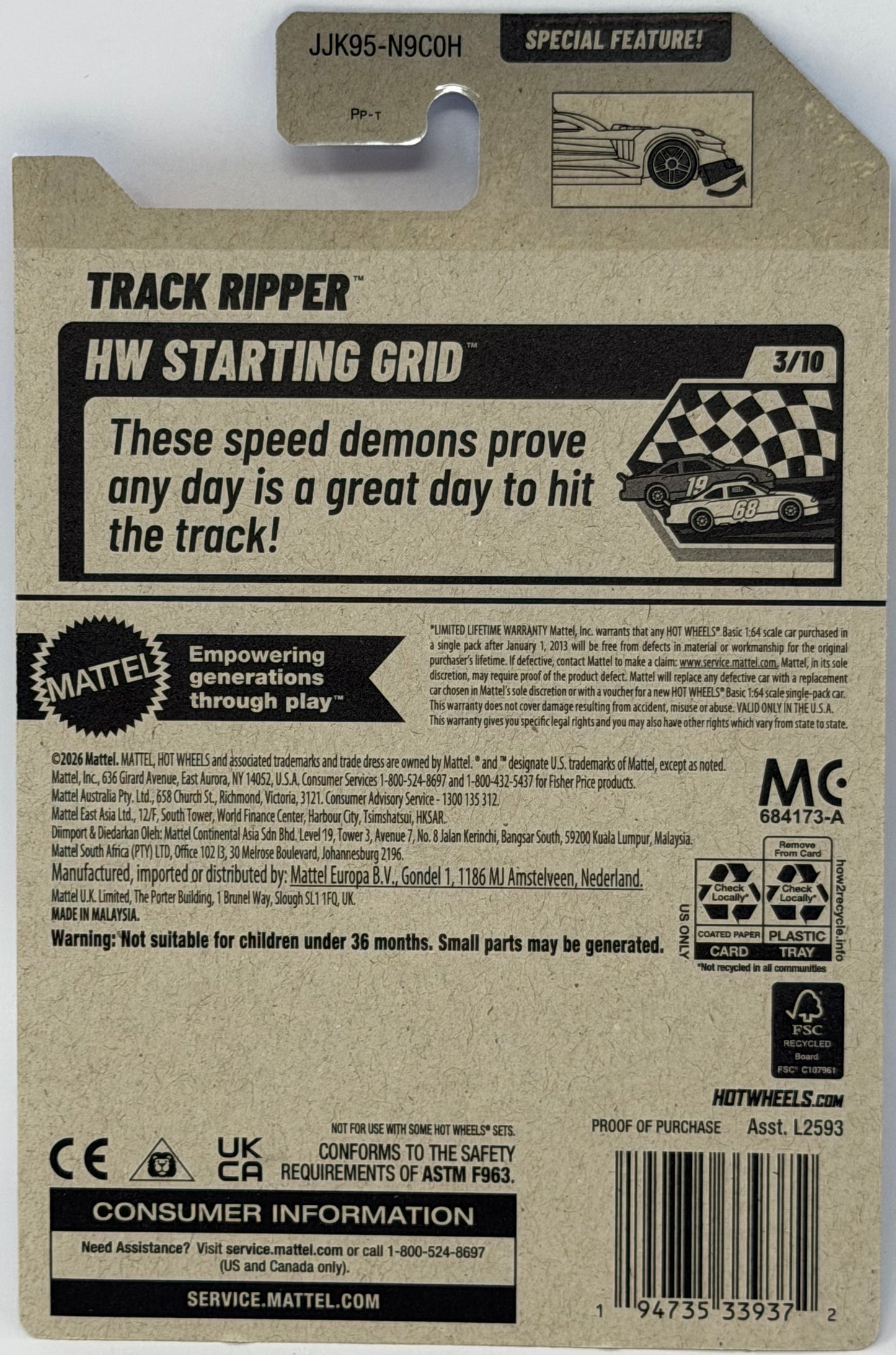 Hot Wheels Track Ripper 24/250 HW Starting Grid 3/10