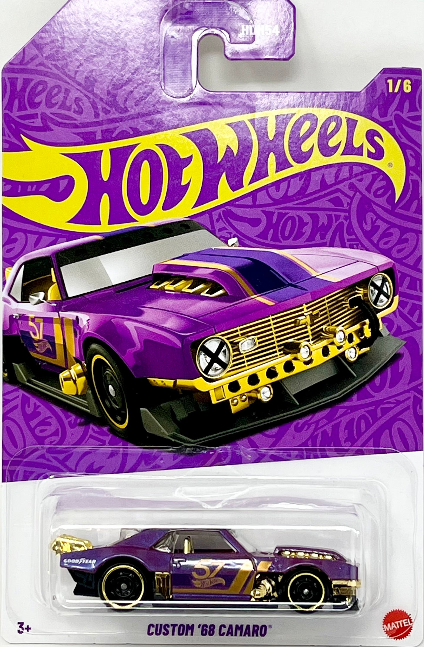 Hot Wheels Pearl and Chrome Custom '68 Camaro 1/6