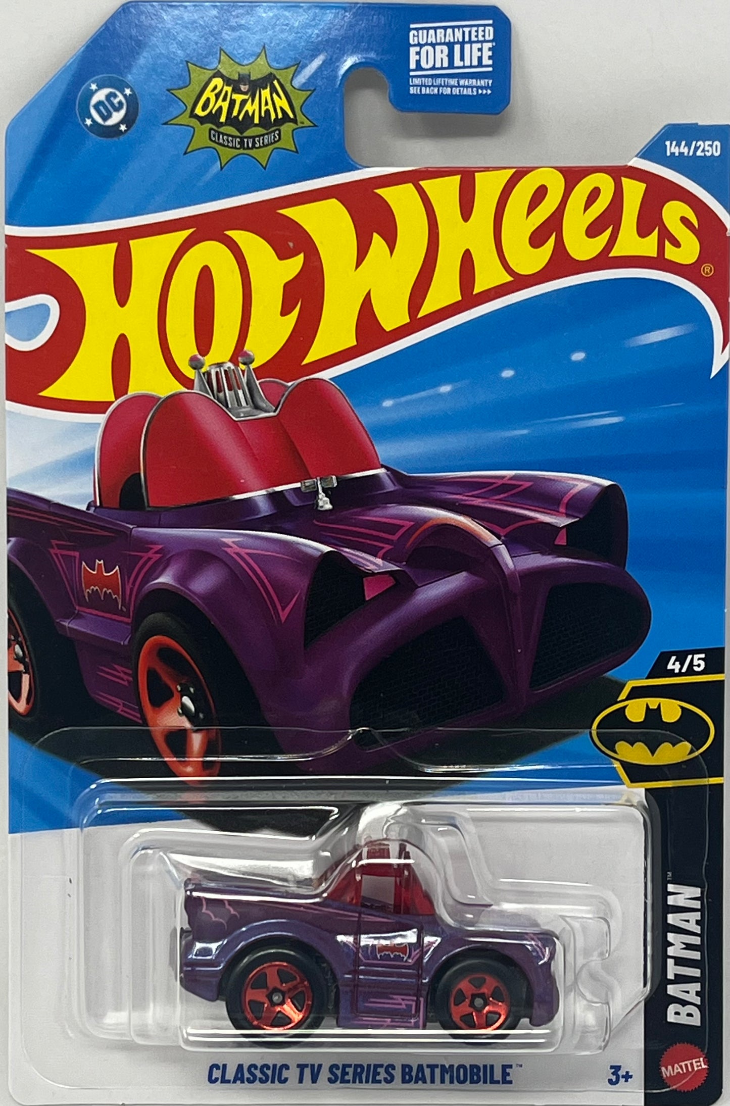 Hot Wheels Classic TV Series Batmobile Purple & Red 144/250 Batman 4/5