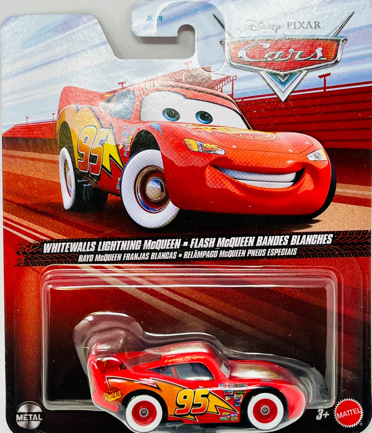 Disney Pixar Cars Lightning McQueen with Whitewall Tires