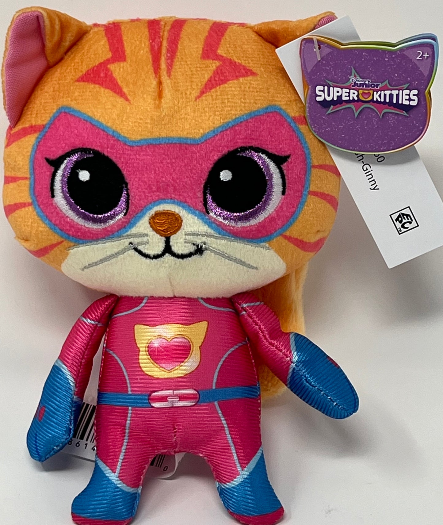 Disney Junior Super Kitties 7” Small Ginny Plush Stuff Animal Kitten Kids Toys