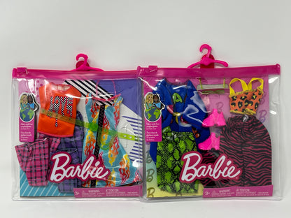 Barbie Clothes  2-Pack Dolls, Rock 'n Roll and Vibrant Outfits 4 Total Outfits