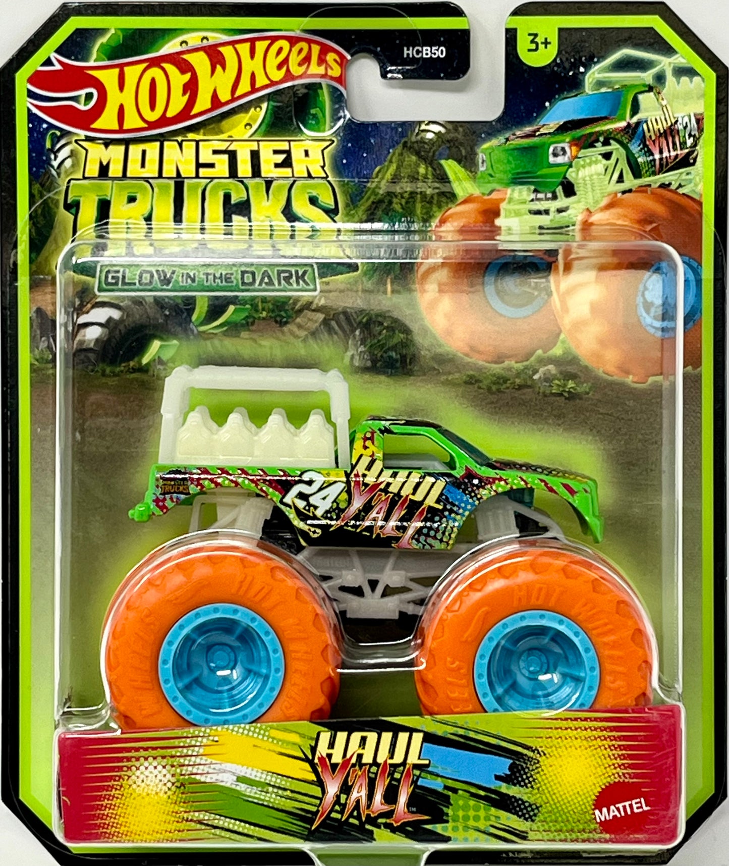 Hot Wheels Monster Truck Glow in the Dark Haul Y’all #24