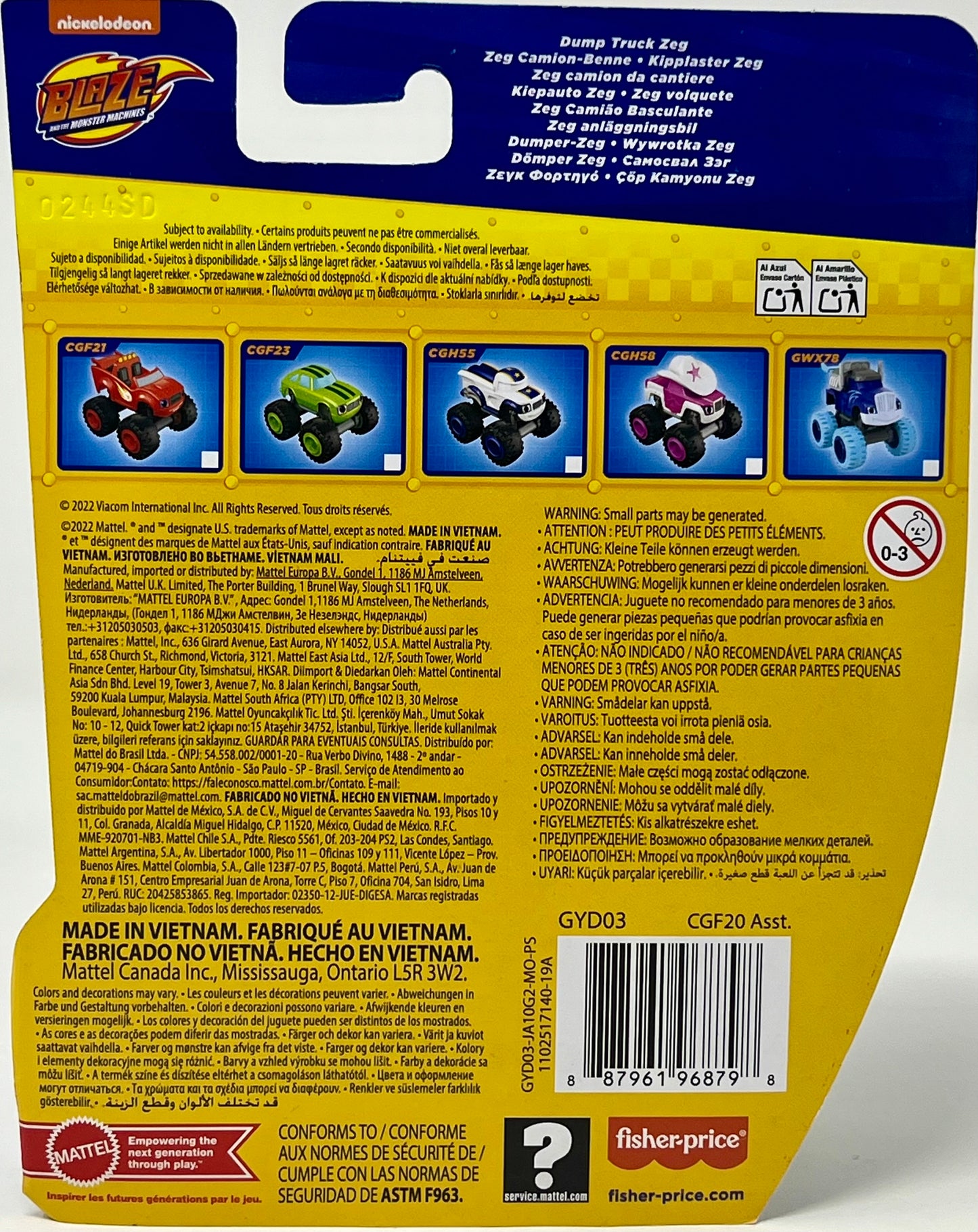 Blaze and the Monster Machines Die-Cast Dump Truck Zeg