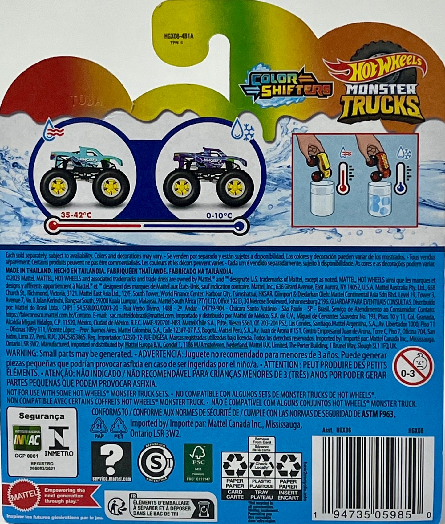 Hot Wheels Monster Trucks Color Shifters Podium Crasher